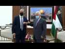 British Foreign Secretary Dominic Raab meets with Palestinian president Mahmud Abbas