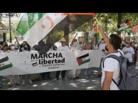 Rally in Seville for freedom of the Saharawi people