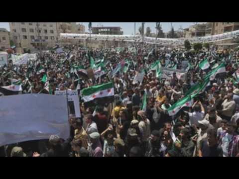 Syrian opposition protests before the presidential elections