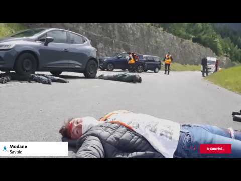 MODANE Les sapeurs-pompiers simulent un accident de la route avec plusieurs victimes
