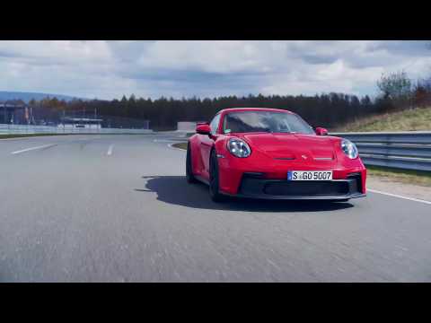 The new Porsche 911 GT3 in Guards Red Driving Video