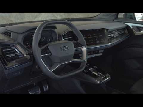 Audi Q4 e-tron Interior Design in Geyser blue