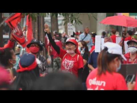 Red shirts commemorate the anniversary of the 2010 military crackdown in Bangkok
