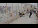 Moroccan border guards sealed off the crossing into Ceuta