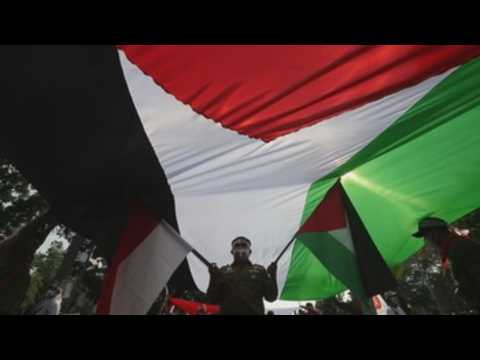 Hundreds rally in Jakarta in solidarity with Palestinians