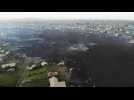 Aerial images of destruction in east DR Congo after Nyiragongo volcano erupts