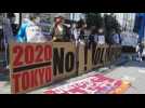 Protest in Tokyo against the celebration of the Olympic Games