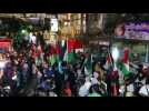 Protest in Beirut in support of Palestinians wounded in clashes in Jerusalem
