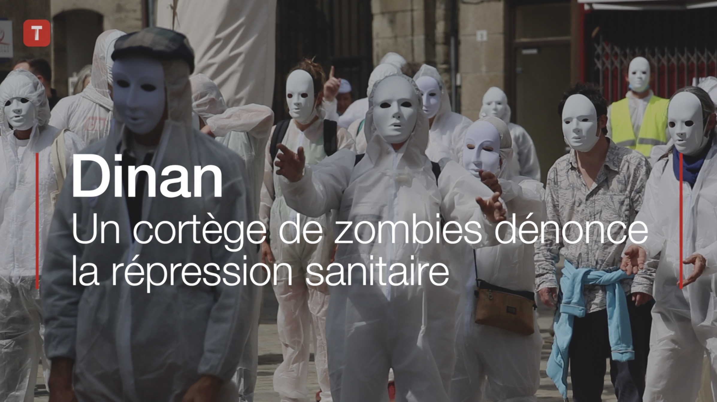 Dinan. Un cortège de zombies dénonce la répression sanitaire (Le Télégramme)