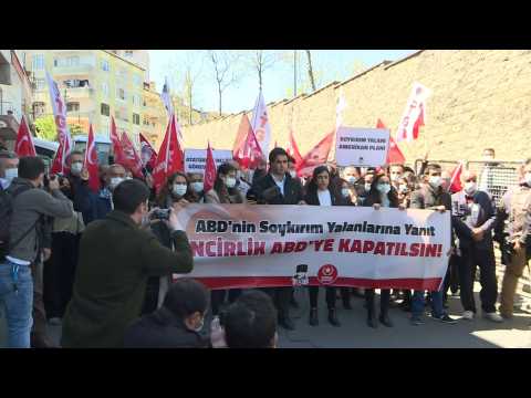 Protest outside consulate in Istanbul as US recognises Armenian genocide