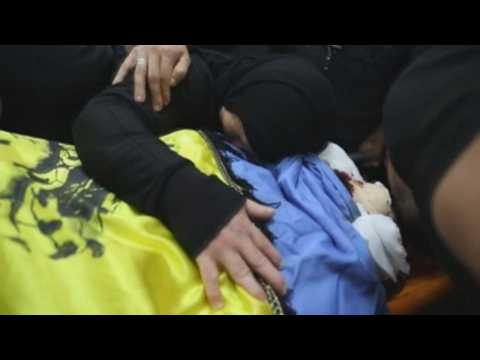 Funeral of one of the two Palestinians who died in clashes with Israeli Army in West Bank