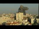 Israeli air strikes hit buildings in Gaza City
