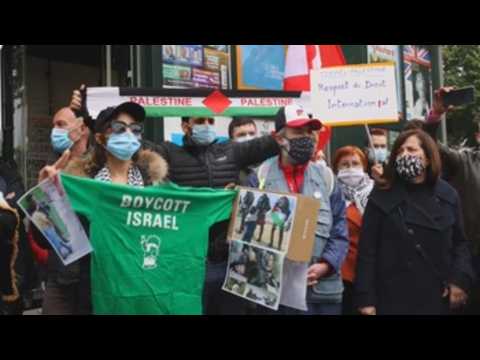 Rally in Paris in solidarity with the Palestinian people