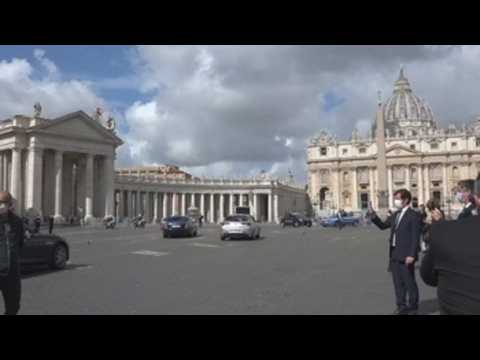 Argentina's president arrives in Vatican City to meet the Pope