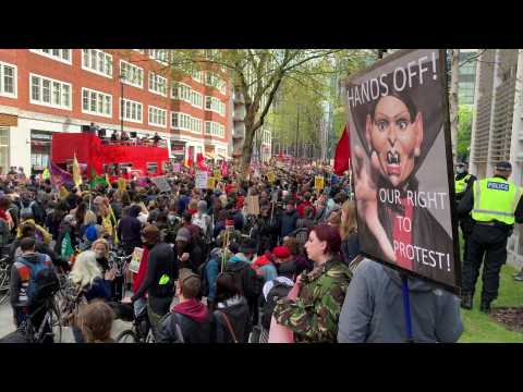 'Kill The Bill' May Day protest held outside Home Office
