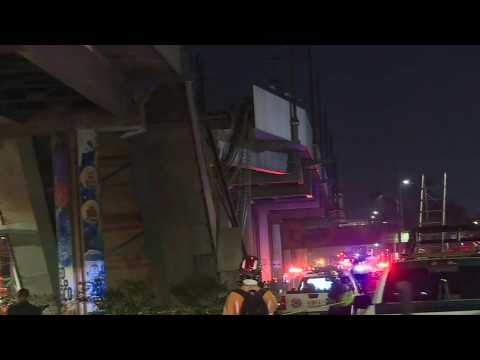 Mexico City bridge collapses with metro train on it