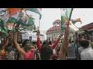 TMC supporters celebrate after West Bengal election result