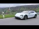 The new Porsche Taycan 4S Cross Turismo in Ice Grey Driving Video