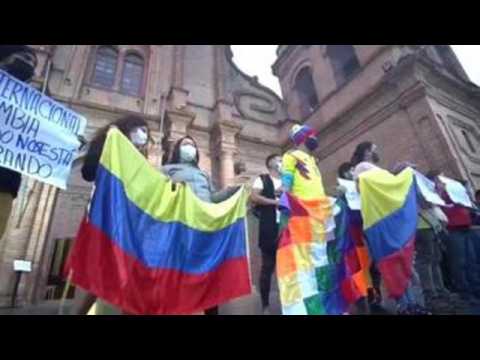 Protests against Colombian govt, police brutality held in Bolivia
