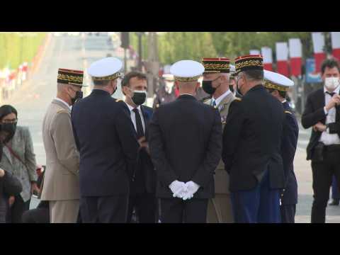 France's Macron attends ceremony marking WWII Victory Day (2)