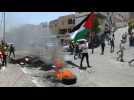 Palestinians hurl rocks toward Israeli security forces in Hebron