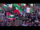 Thousands protest in Sydney in support of Palestinians