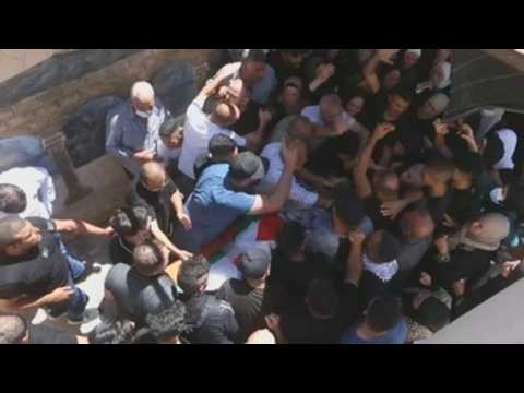 Funeral of a Palestinian killed in clashes with Israeli forces