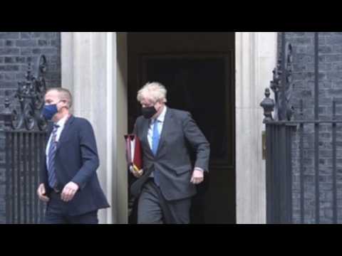 Johnson heads to Parliament