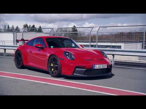 The new Porsche 911 GT3 Design in Guards Red