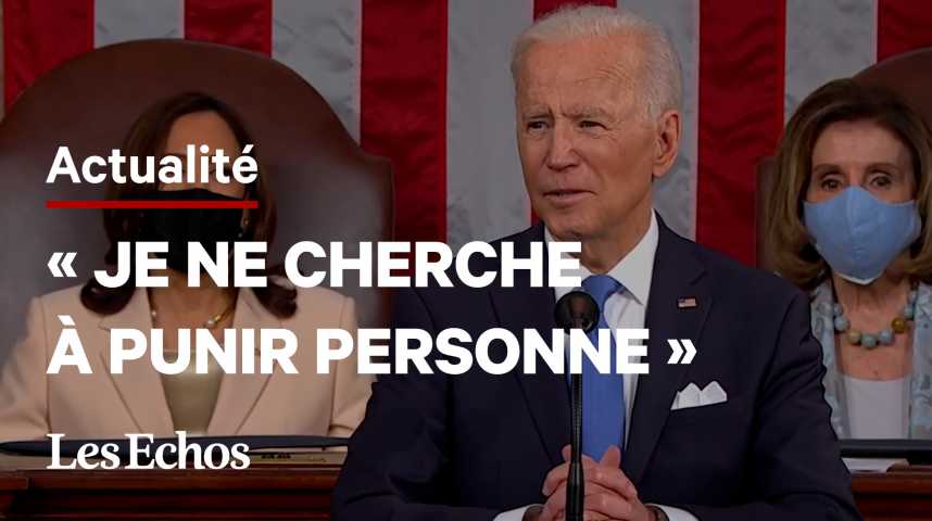 Illustration pour la vidéo « Il est temps que les riches payent une juste part », affirme Joe Biden devant le Congrès