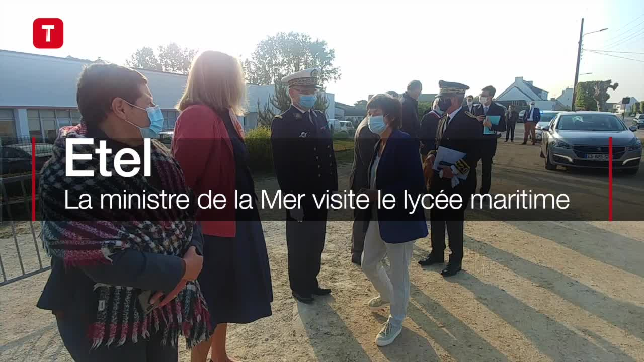Etel. La ministre de la Mer visite le lycée maritime (Le Télégramme)
