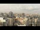 Gaza skyline after Israeli-Palestinian ceasefire