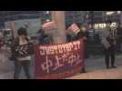 Protest in Tokyo against the celebration of the Olympics