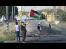 Palestinians hold demo near DCO checkpoint in Ramallah - Label : AFPTV - First images - Category : News