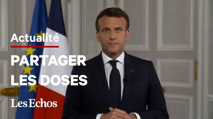 Illustration pour la vidéo La France va donner au moins 30 millions de doses de vaccins à Covax, annonce Emmanuel Macron