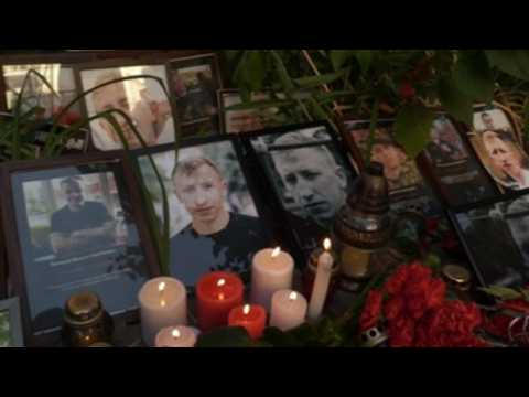 Protest in front of Belarusian embassy in Kiev over death of Shishov