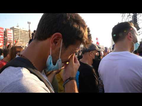 Lebanese hold moment of silence to mark anniversary of blast