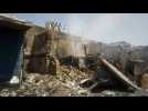 Burnt shops in the markets after Taliban seize Kunduz