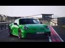The new Porsche 911 GT3 Design Preview in Python green