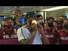 Italy's medal-winning Olympic squad return home