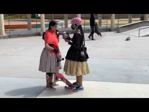 Bolivian women on skateboards challenge stereotypes