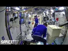 Çinli astronotlar, Tiangong uzay istasyonunda biraz 'bahar temizliği' yapıyor