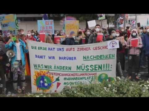 Extinction Rebellion protests in front of CDU headquarters in Berlin