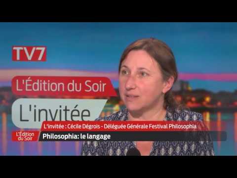 L'Édition du Soir | L'invitée | Cécile Dégrois, déléguée générale du Festival Philosophia