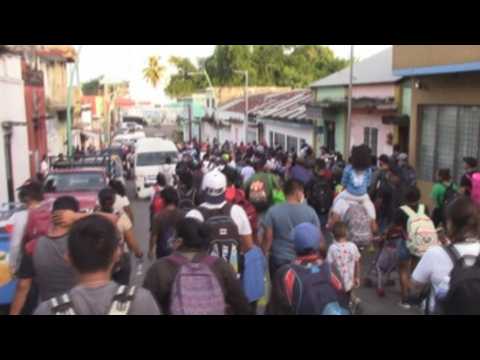 Fourth migrant caravan departs from Tapachula to North of Mexico