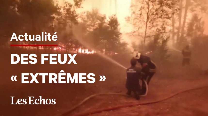 Illustration pour la vidéo En Russie, des pompiers se sont retrouvés au milieu d'un « cercle de feu »
