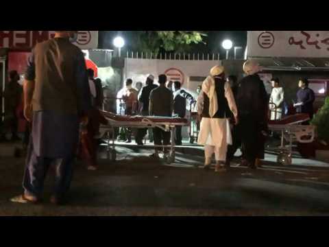 Scene outside Emergency Hospital in Kabul after deadly airport attack