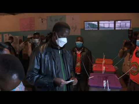 President Lungu votes as polls open in Zambia