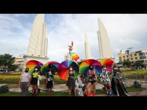 LGBT community participates in anti-government protests in Thailand