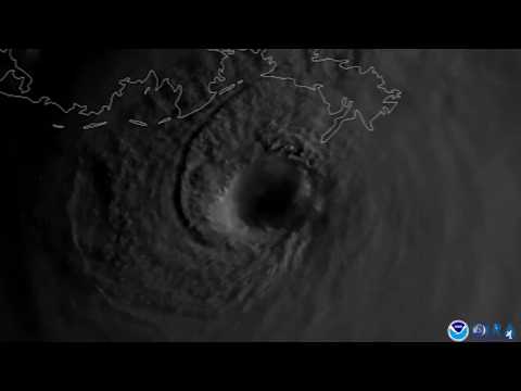 Satellite images of Hurricane Ida as it approaches the coast of Louisiana